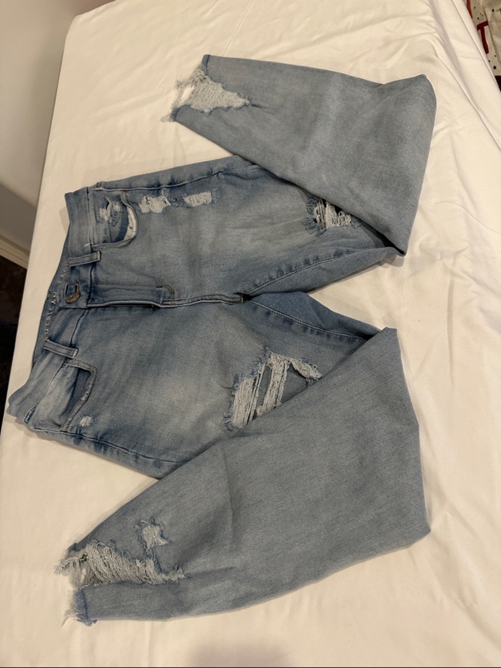 American Eagle Outfitters Light Wash Distressed Jeggings